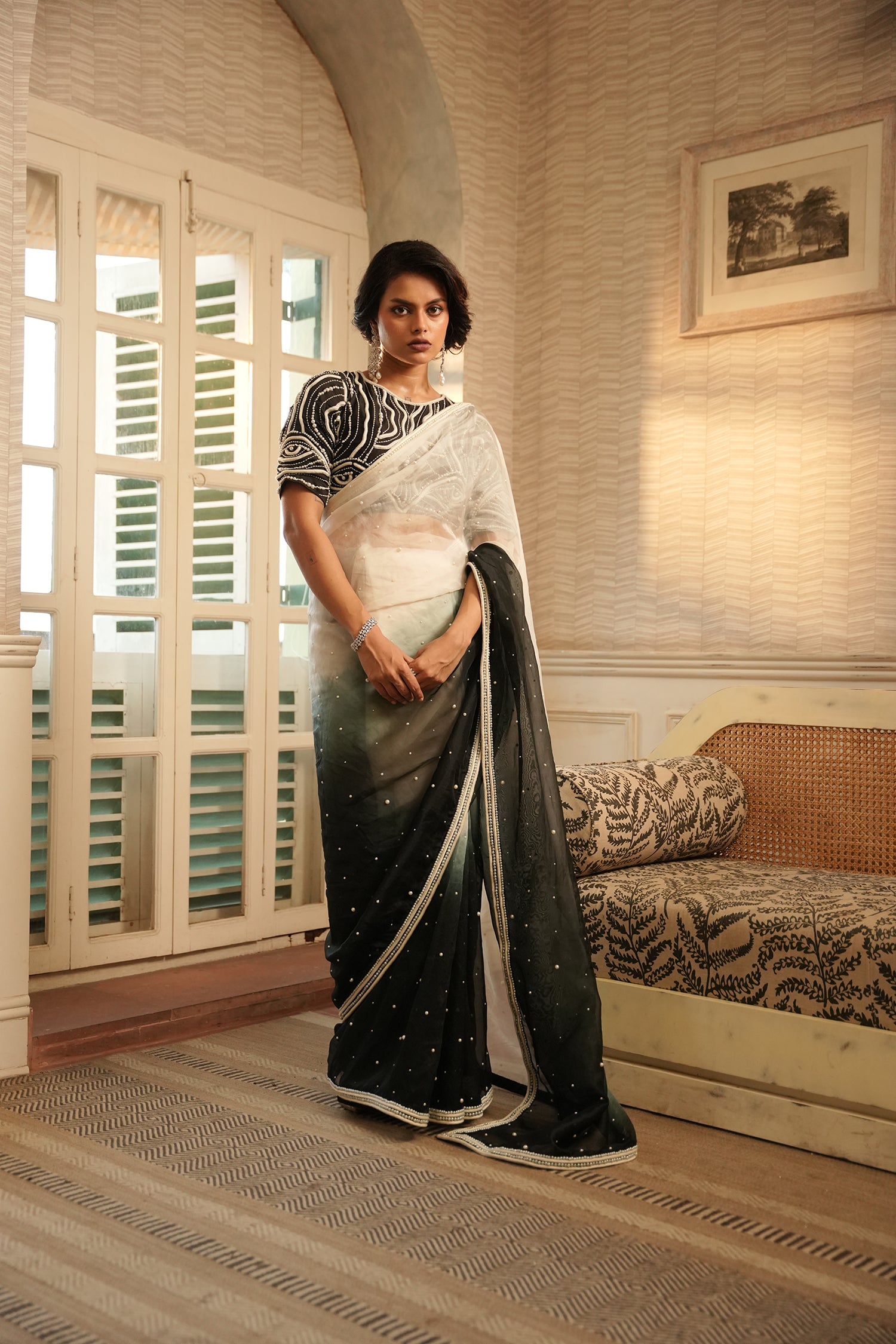 TT Black Ombre Saree