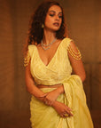 TT Heavy Embroidery Blouse With Organza Saree