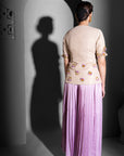 Ahvaz Peplum Top With Pleated Pants