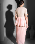 Zehaan Peplum Dhoti Drape Dress