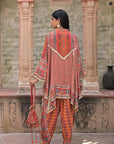 Red Viscose Crepe Suit Set with Tulip Pants – Elegant Ethnic Style