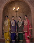 Purple Crepe Kurti Salwar Set Traditional Embroidered Ethnic Wear