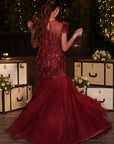 Royal Maroon Gown. 1 (Gown)