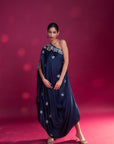 Deep Blue Ajrakh Patchworked Kaftan