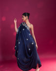 Deep Blue Ajrakh Patchworked Kaftan