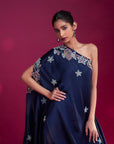 Deep Blue Ajrakh Patchworked Kaftan