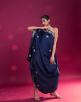 Deep Blue Ajrakh Patchworked Kaftan