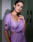Lilac Saree
