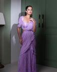 Lilac Saree