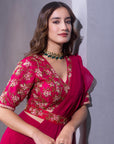 Pink Lotus Saree