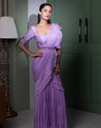Lilac Saree