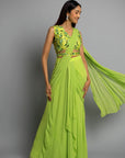 Green Anastasia Saree