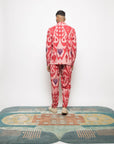 PLEATED BARREL-LEG PANTS