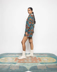 SLOUCHY PLEATED SHORTS - TURQUOISE
