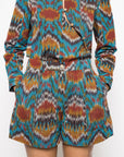SLOUCHY PLEATED SHORTS - TURQUOISE