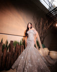Silver Co-Ord Set Mermaid Lehenga