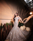Silver Co-Ord Set Mermaid Lehenga