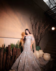 Silver Co-Ord Set Mermaid Lehenga