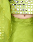 Lehenga with Blouse with Leather Work