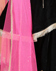 Velvet Suit with Chunni - Black