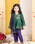 Peplum Suit with Embroidery On Yoke