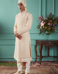 Pearled Ivory Sherwani Set