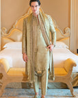 Olive Oleander Sherwani Set