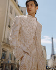 White & Gold Sherwani