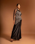 Black Ajrakh Embroidered Dress