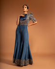 Blue Fully Handcrafted Ajrakh Jumpsuit