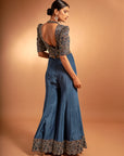 Blue Fully Handcrafted Ajrakh Jumpsuit
