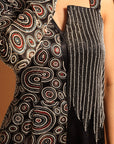 Black Fully Embroidered One Flap Ajrakh Jumpsuit
