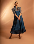 Micromatic Ankle Length Dress With Jacket