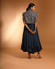 Micromatic Ankle Length Dress With Jacket