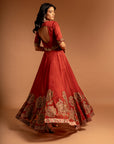 Antlia Organza Anarkali Gown With Front Slit
