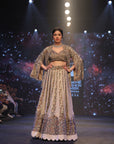 Ripley Jacket With Blouse & Organza Ajrak Skirt