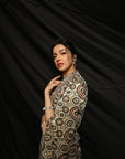Ripley Jacket With Blouse & Organza Ajrak Skirt