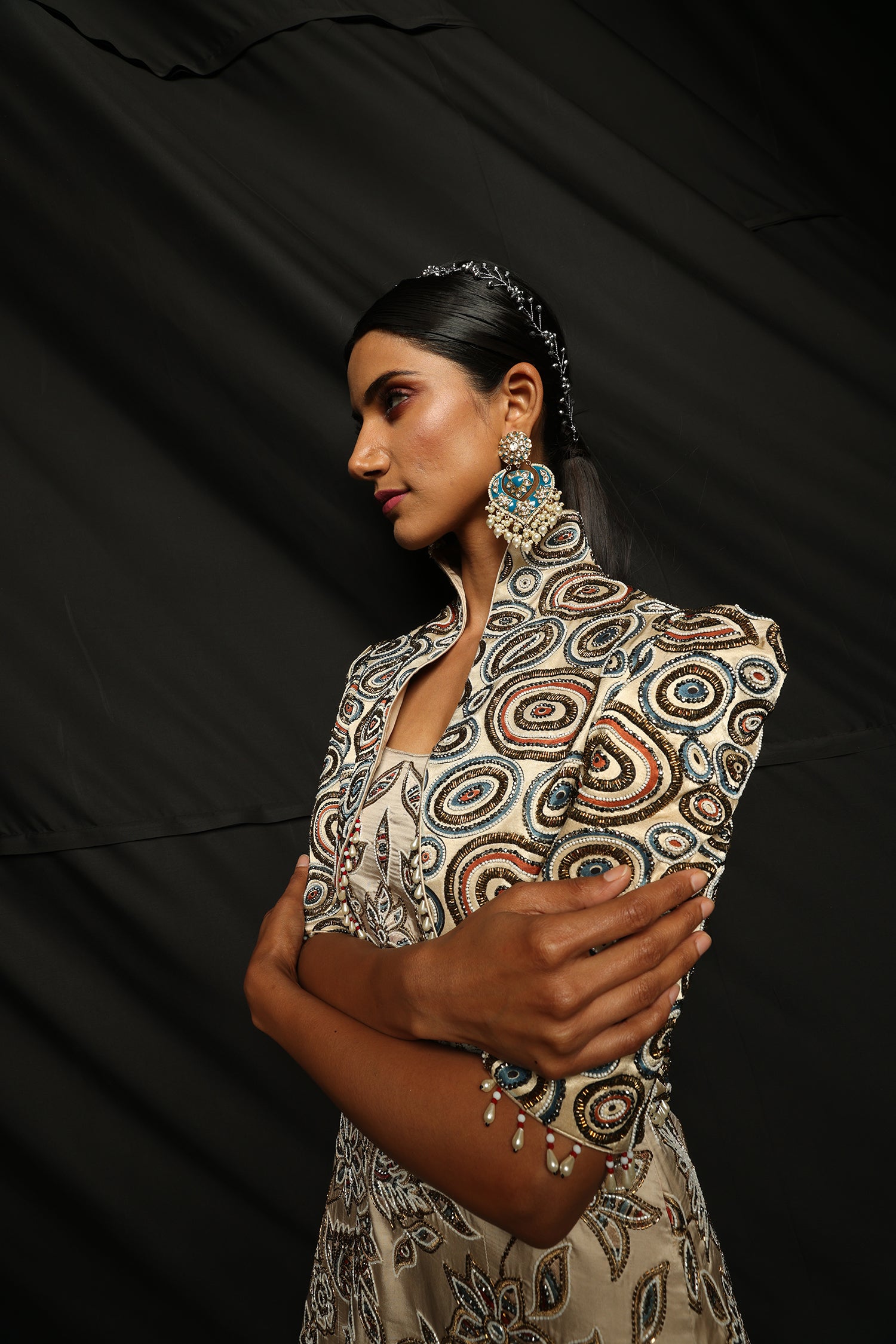 Aurora Kurta Jacket & 3 Layered Sharara