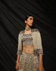 Cassini' Jacket With Blouse & Flared Skirt