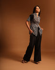 Kuma Peplum Top With Straight Pants