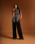 Kuma Peplum Top With Straight Pants