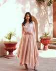 Powder Pink Chanderi Embroidered Kurta Set