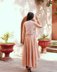 Powder Pink Chanderi Embroidered Kurta Set
