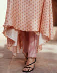 Powder Pink Chanderi Embroidered Kurta Set