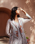 Grey Chanderi Embroidered Kurta Set