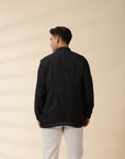 Short Kurta & Sadri Set - Black