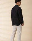 Short Kurta & Sadri Set - Black