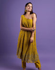 Lime One Shoulder Suit