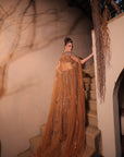 Golden Brown Embroidred Lehenga Set