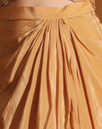 Chikan Co-ord set with Long Shrug - Pastel Orange